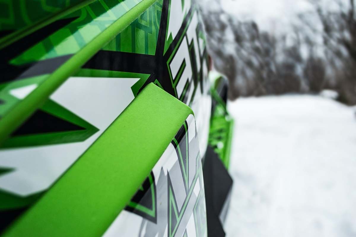 green shallow focus of green motorcycle new hampshire